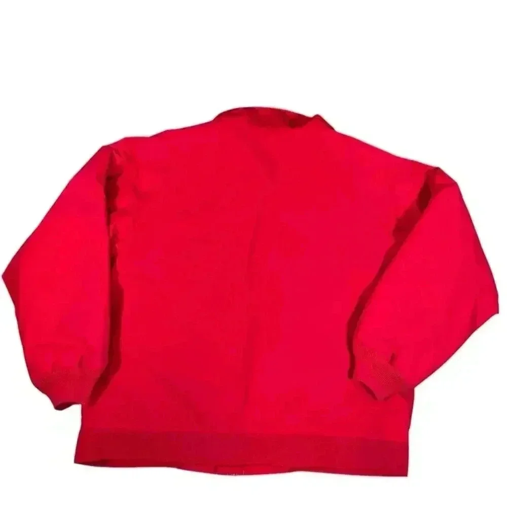 Lands End Men's Fleece Lined Red Warm Soft Shell Jacket Size Medium 38-40